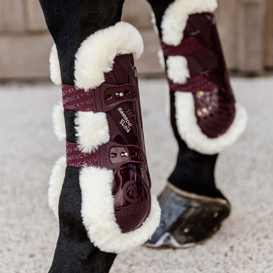 Peesbeschermers Vegan Sheepskin Bamboo Elastic Bordeaux