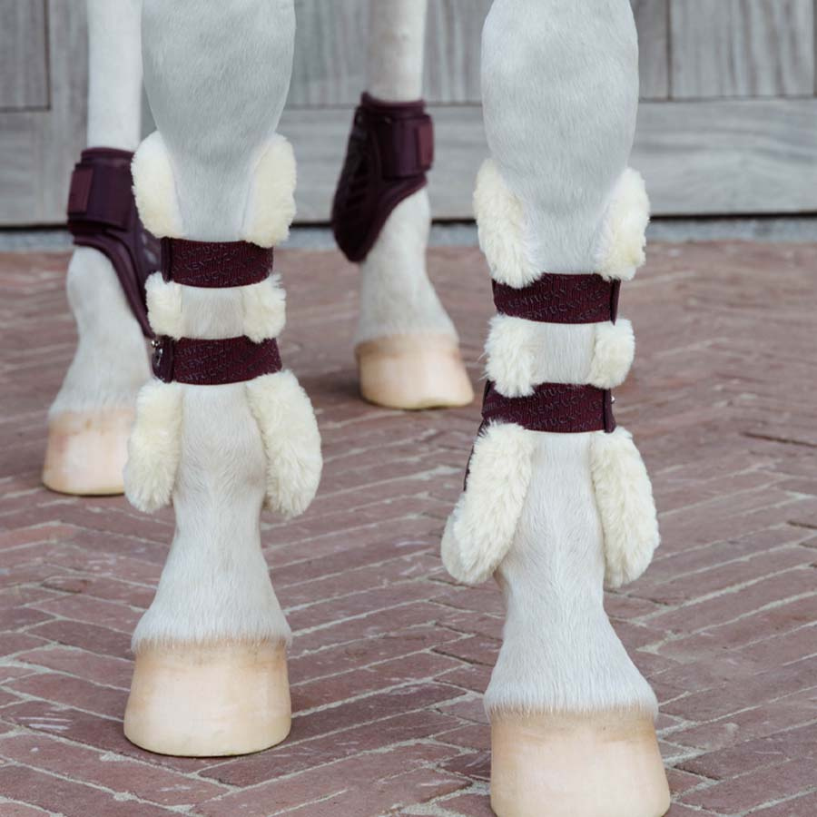Peesbeschermers Vegan Sheepskin Bamboo Elastic Bordeaux