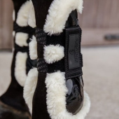 Peesbeschermers Vegan Sheepskin Velcro Zwart Peesbeschermers Vegan Sheepskin Velcro Zwart