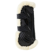 Peesbeschermers Vegan Sheepskin Velcro Zwart Peesbeschermers Vegan Sheepskin Velcro Zwart