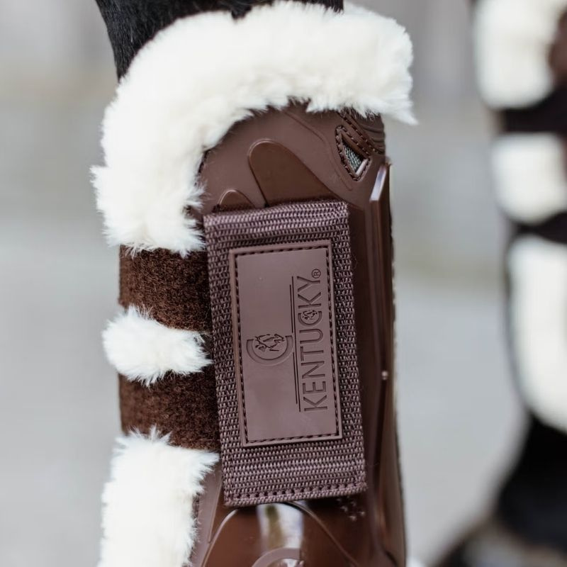 Peesbeschermers Vegan Sheepskin Velcro Bruin