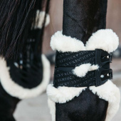Strijklappen Elastic Vegan Sheepskin Zwart Strijklappen Elastic Vegan Sheepskin Zwart