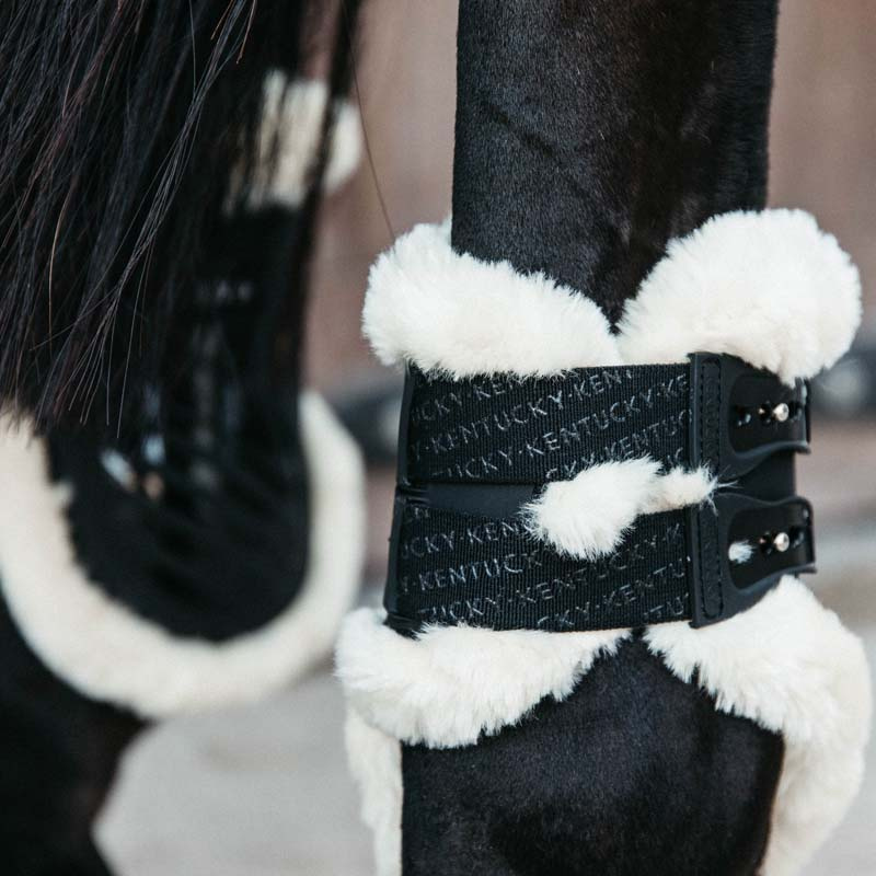 Strijklappen Elastic Vegan Sheepskin Zwart