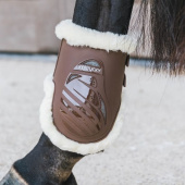 Strijklappen Elastic Vegan Sheepskin Bruin Strijklappen Elastic Vegan Sheepskin Bruin