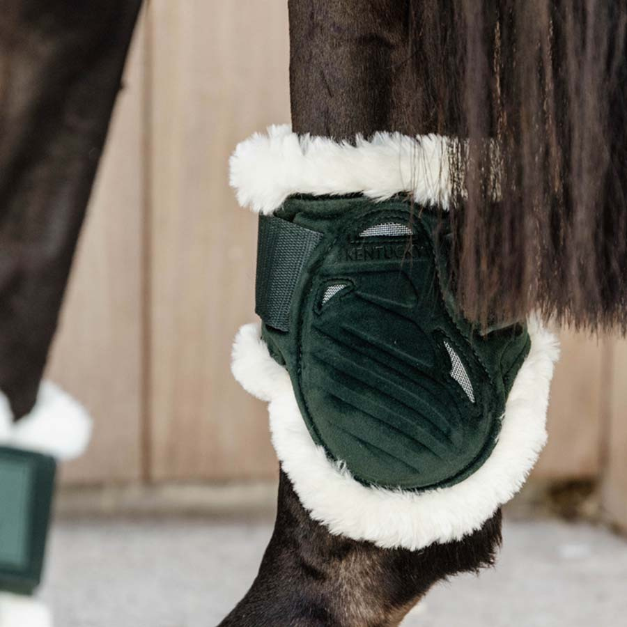 Strijklappen Young Vegan Sheepskin Velvet Donkergroen