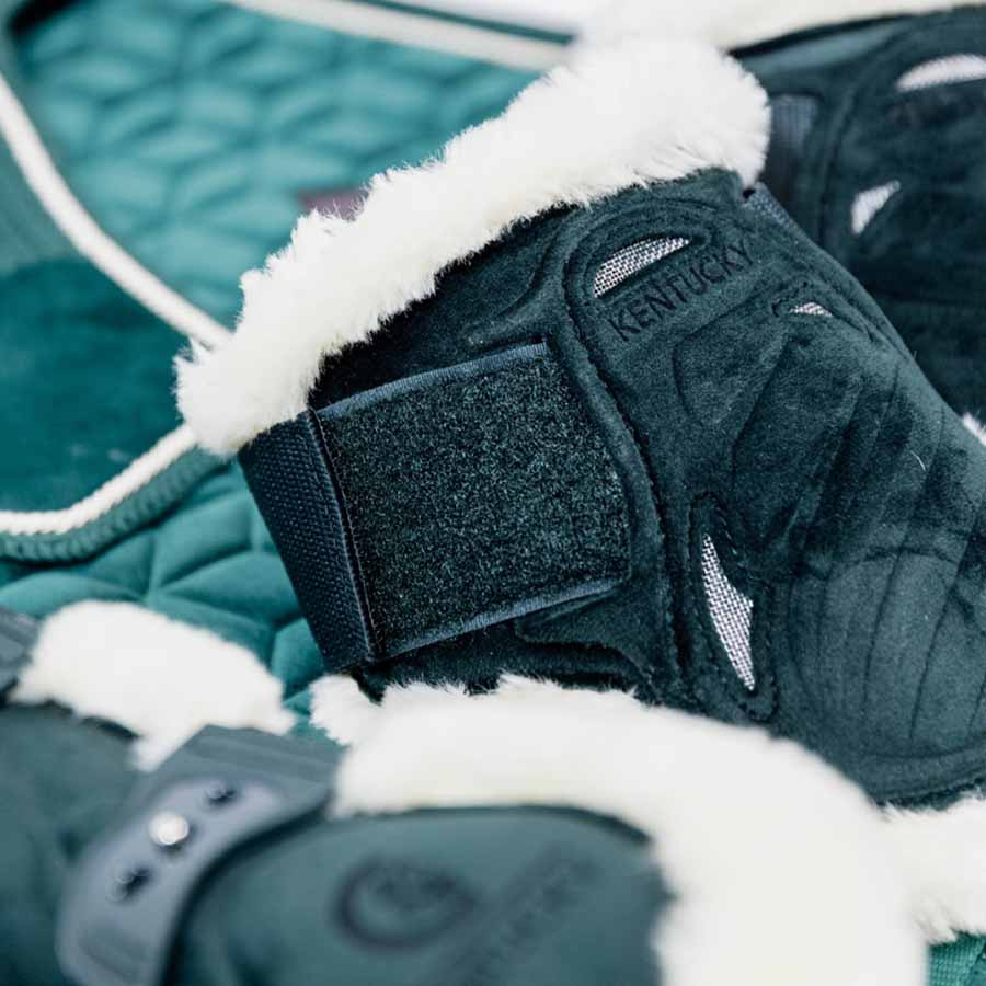 Strijklappen Young Vegan Sheepskin Velvet Donkergroen