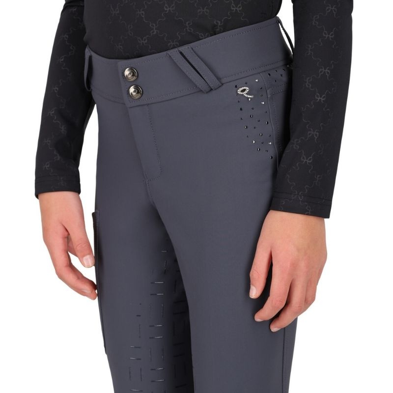 Rijbroek Kind/Junior Livora Full Grip Grijs