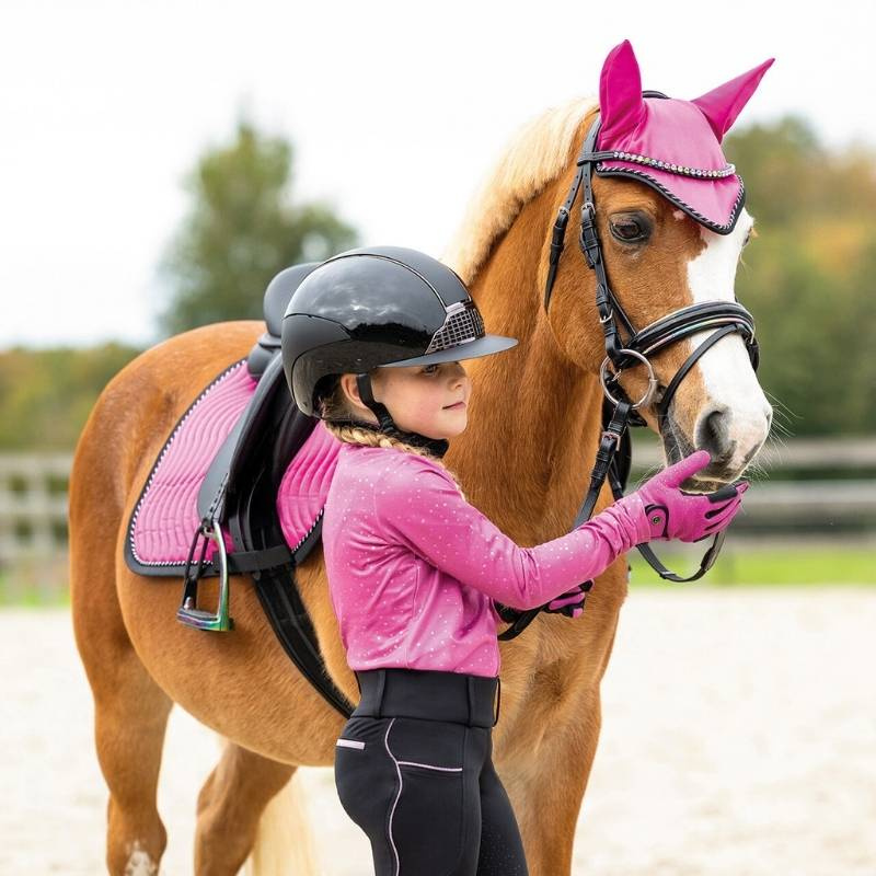 Winter rijlegging Kind/Junior Isalyn Full Grip Zwart