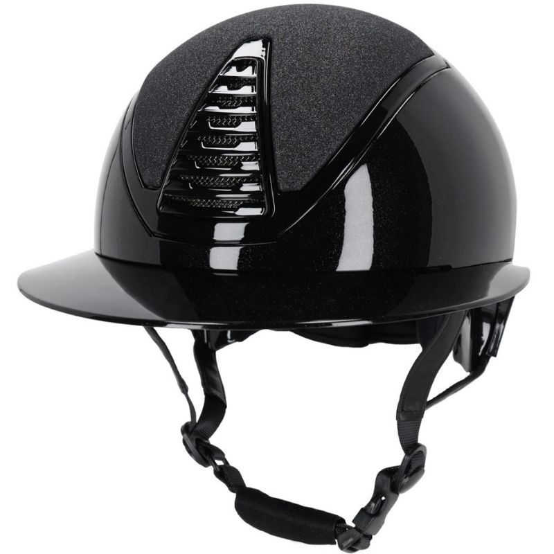 Paardrijcap Glendale Polo Visor Zwart