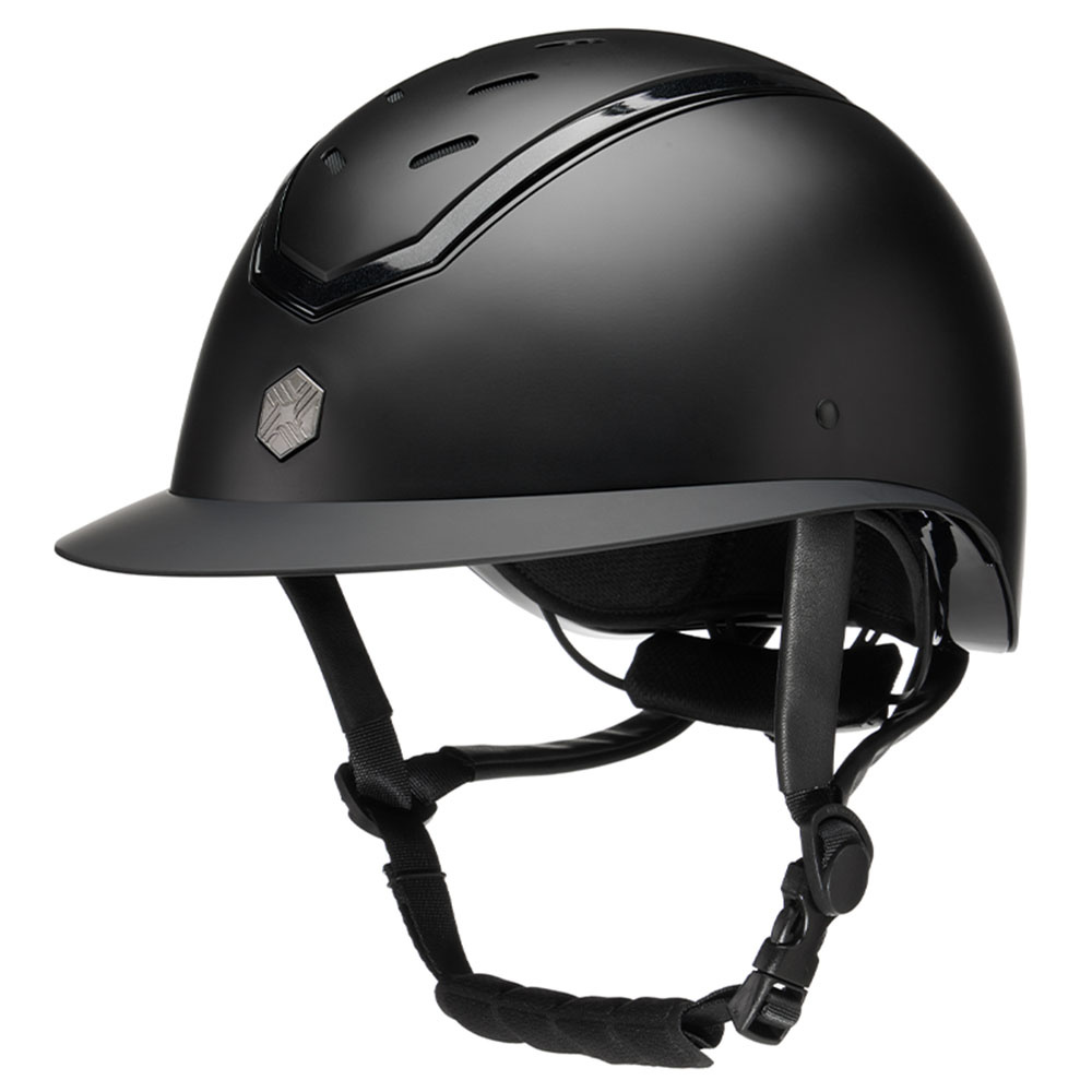Paardrijcap Kylo Matte Zonneklep Zwart/Zwart