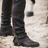 Lange Leren Chaps Zwart Lange Leren Chaps Zwart