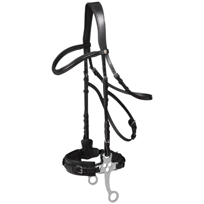Hackamore hoofdstel X-Line Zwart