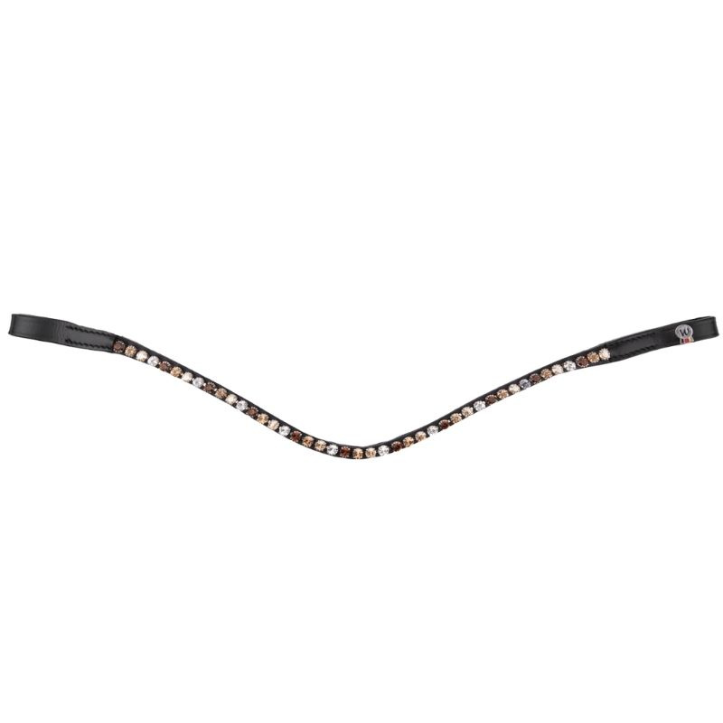 Frontriem Glam X-Line Zwart/Bruin/Goud/Zilver