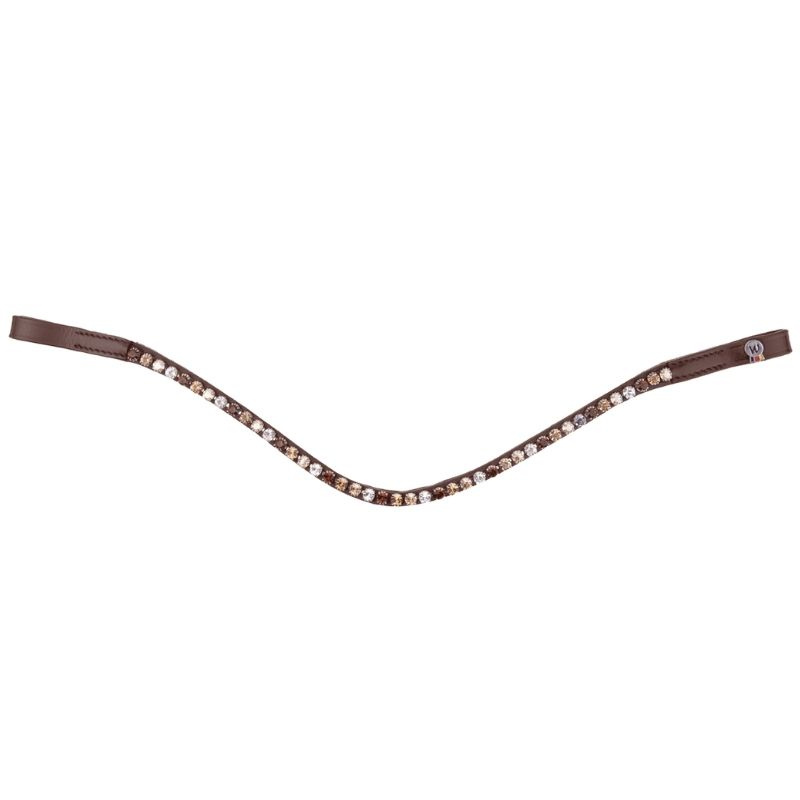 Frontriem Glam X-Line Bruin/Goud/Zilver