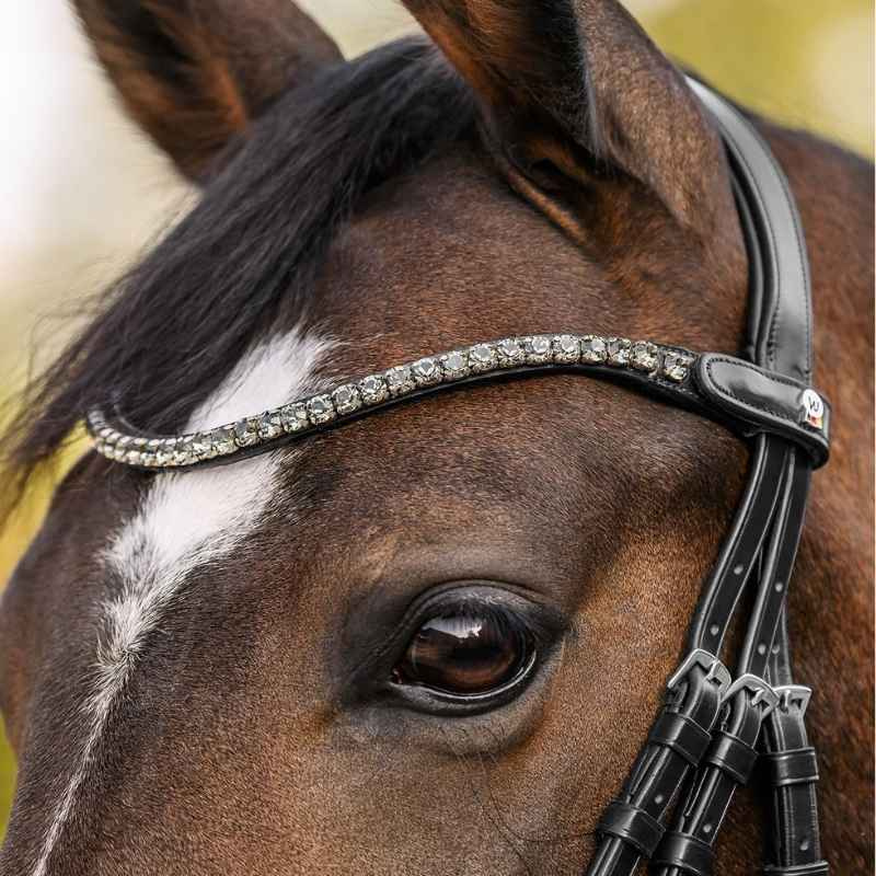 Frontriem Shine X-Line Zwart/Zilver
