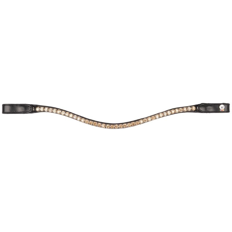 Frontriem Shine X-Line Zwart/Toffee