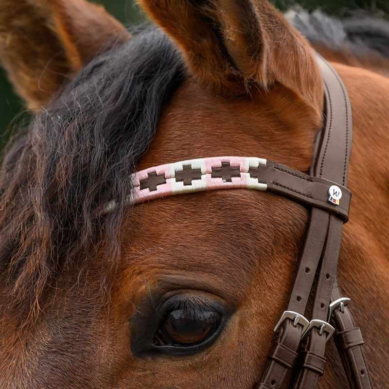 Frontriem Polo X-Line Bruin/Roze