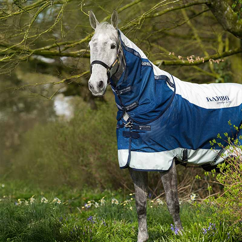 Regn- & Vliegendeke Rambo Summer Series V-Front Marineblauw/Grijs