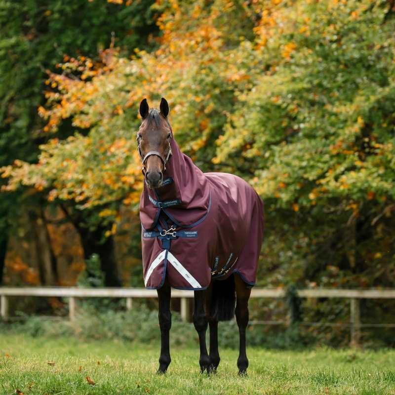 Regendeken Amigo Plus 1200D 50g Burgundy/Marineblauw/Grijs