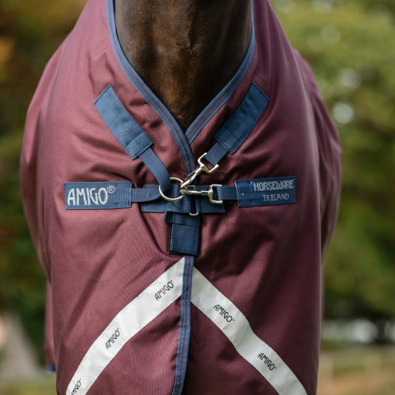 Regendeken Amigo Plus 1200D 50g Burgundy/Marineblauw/Grijs