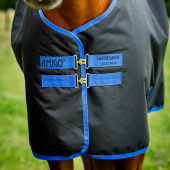 Regendeken Amigo Ripstop 900 Original 50g Fleece Lined Zwart/Blauw Regendeken Amigo Ripstop 900 Original 50g Fleece Lined Zwart/Blauw