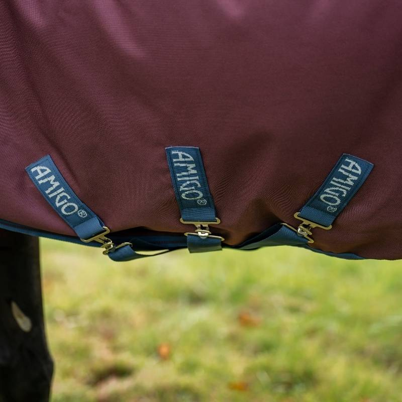 Regendeken Amigo Plus 1200D 0g Burgundy/Marineblauw/Grijs