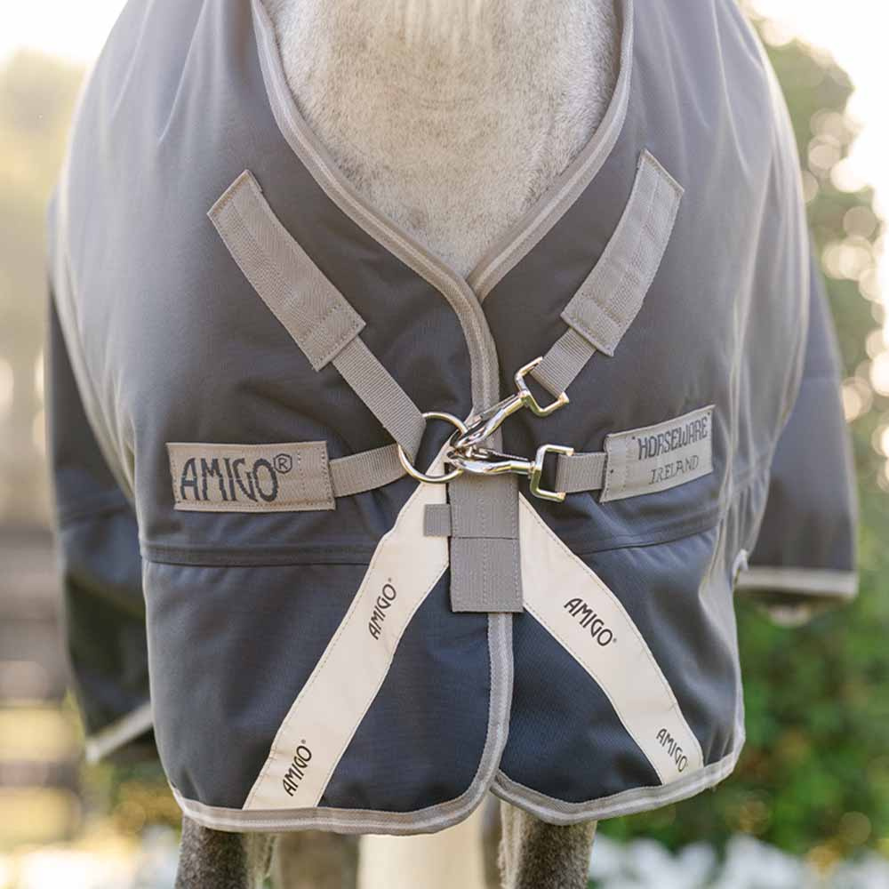 Regendeke Amigo 1200D Plus Pony 0g Marineblauw/Grijs/Zilver