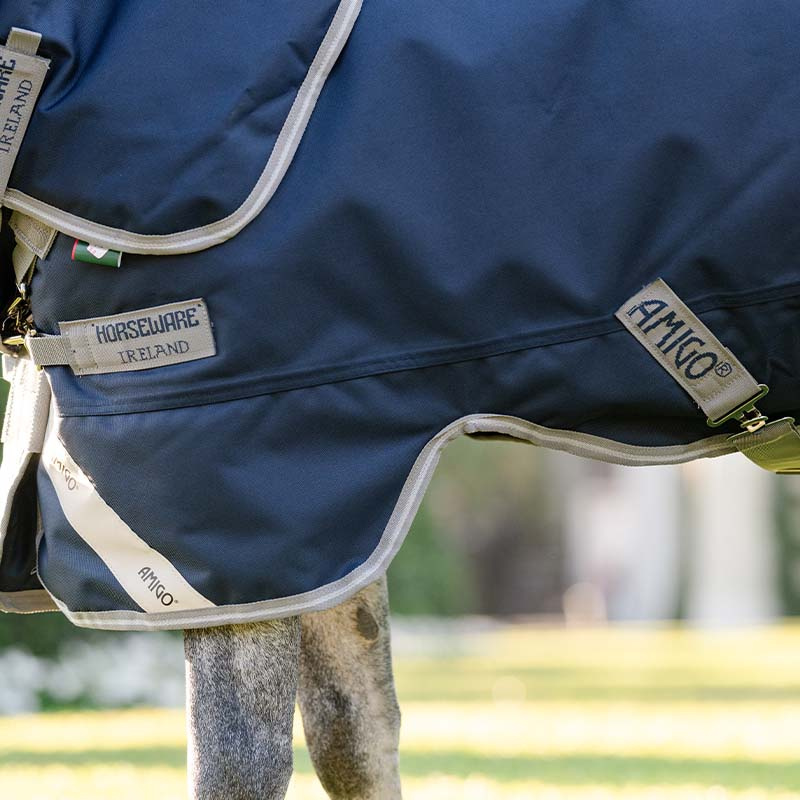 Regendeke Amigo 1200D Plus Pony 0g Marineblauw/Grijs/Zilver