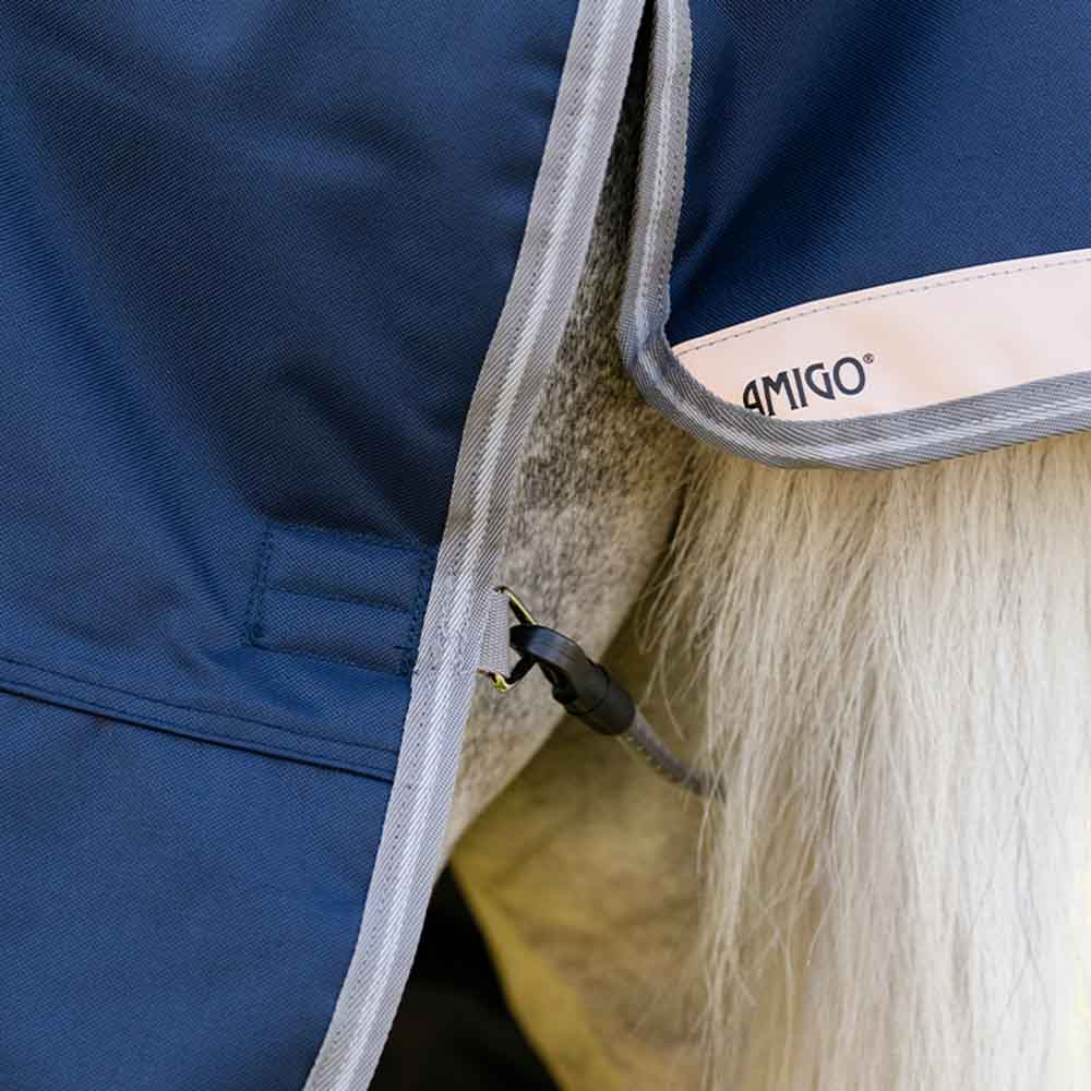 Regendeke Amigo 1200D Plus Pony 0g Marineblauw/Grijs/Zilver
