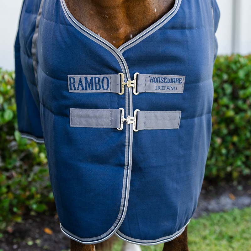 Staldeke Rambo 1000D 100g Marineblauw/Grijs/Zilver