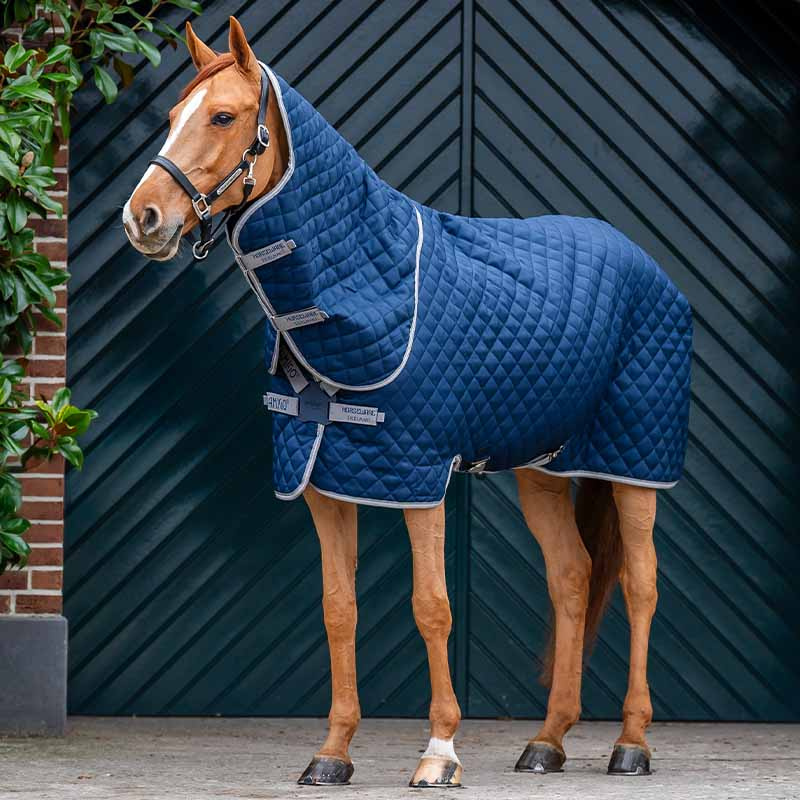 Staldeke Amigo Quilted 600D Plus 200g Marineblauw/Grijs/Zilver