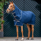 Staldeke Amigo Quilted 600D Plus 200g Marineblauw/Grijs/Zilver Staldeke Amigo Quilted 600D Plus 200g Marineblauw/Grijs/Zilver