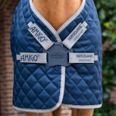 Staldeke Amigo Quilted 600D Plus 200g Marineblauw/Grijs/Zilver Staldeke Amigo Quilted 600D Plus 200g Marineblauw/Grijs/Zilver