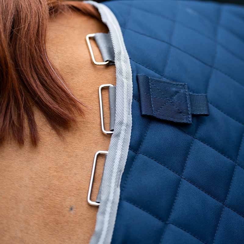 Staldeke Amigo Quilted 600D Plus 200g Marineblauw/Grijs/Zilver