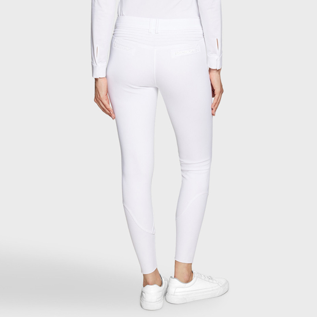 Rijbroek Adele Premium Knie Grip Wit