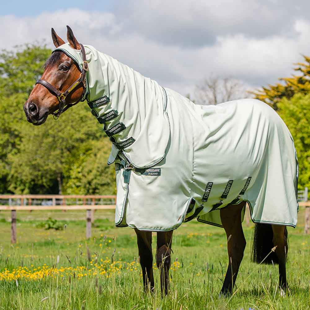 Rambo Hoody Vliegen- & eczeemdeken incl. Vliegenkap Lichtgroen