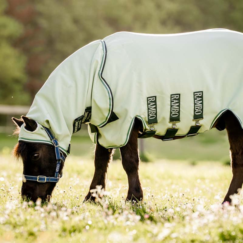 Rambo Hoody Vliegen- & eczeemdeken incl. Vliegenkap Lichtgroen
