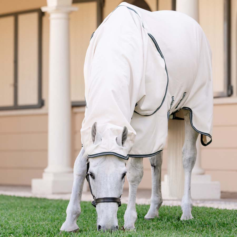 Vliegen- en eczeemdeken Rambo Hoody XL Beige/Groen/Zilver