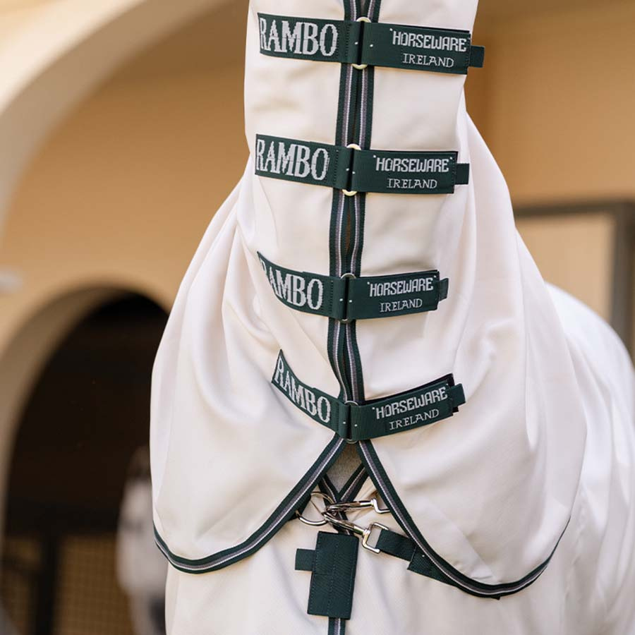 Vliegen- en eczeemdeken Rambo Hoody XL Beige/Groen/Zilver