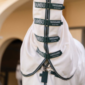 Vliegen- en eczeemdeken Rambo Hoody XL Beige/Groen/Zilver Vliegen- en eczeemdeken Rambo Hoody XL Beige/Groen/Zilver