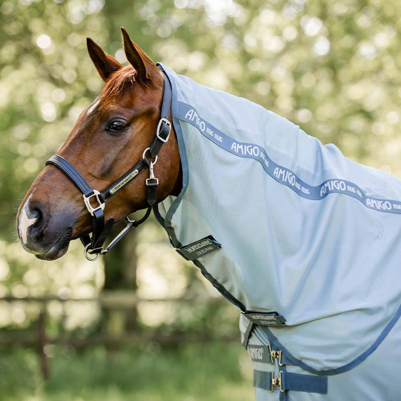 Vliegendeke Amigo Bug Rug Plus Lichtblauw/Blauw/Zilver