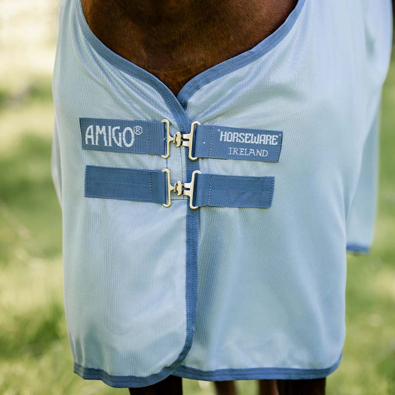 Vliegendeke Amigo Bug Rug Plus Lichtblauw/Blauw/Zilver