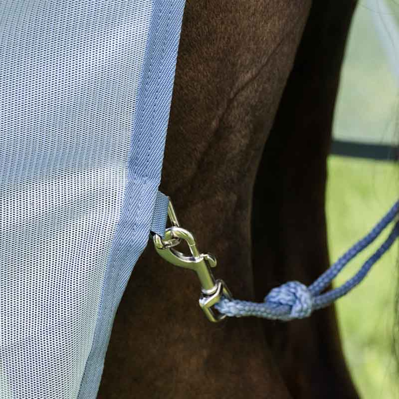 Vliegendeke Amigo Bug Rug Plus Lichtblauw/Blauw/Zilver