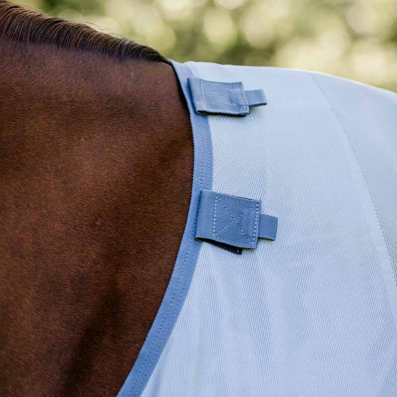 Vliegendeke Amigo Bug Rug Lichtblauw/Blauw/Zilver