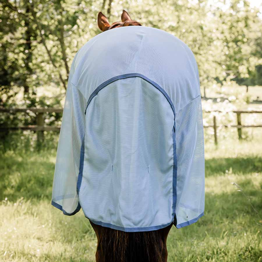 Vliegendeke Amigo Bug Rug Lichtblauw/Blauw/Zilver