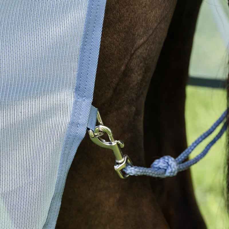 Vliegendeke Amigo Bug Rug Lichtblauw/Blauw/Zilver