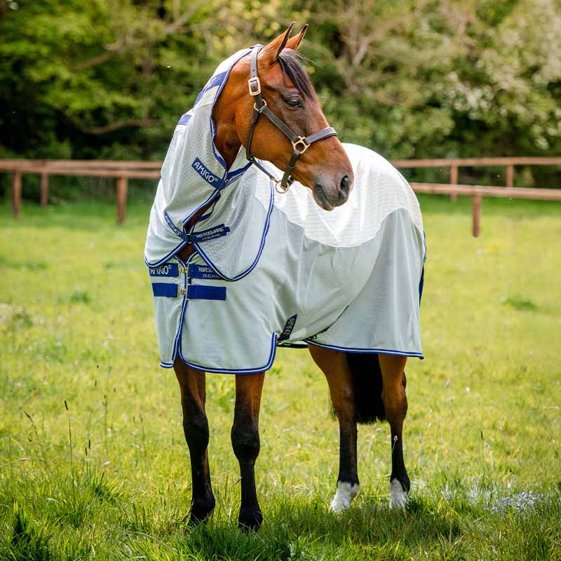 Vliegen- en zomerdeken Amigo Airflow Plus Wit/Grijs/Blauw