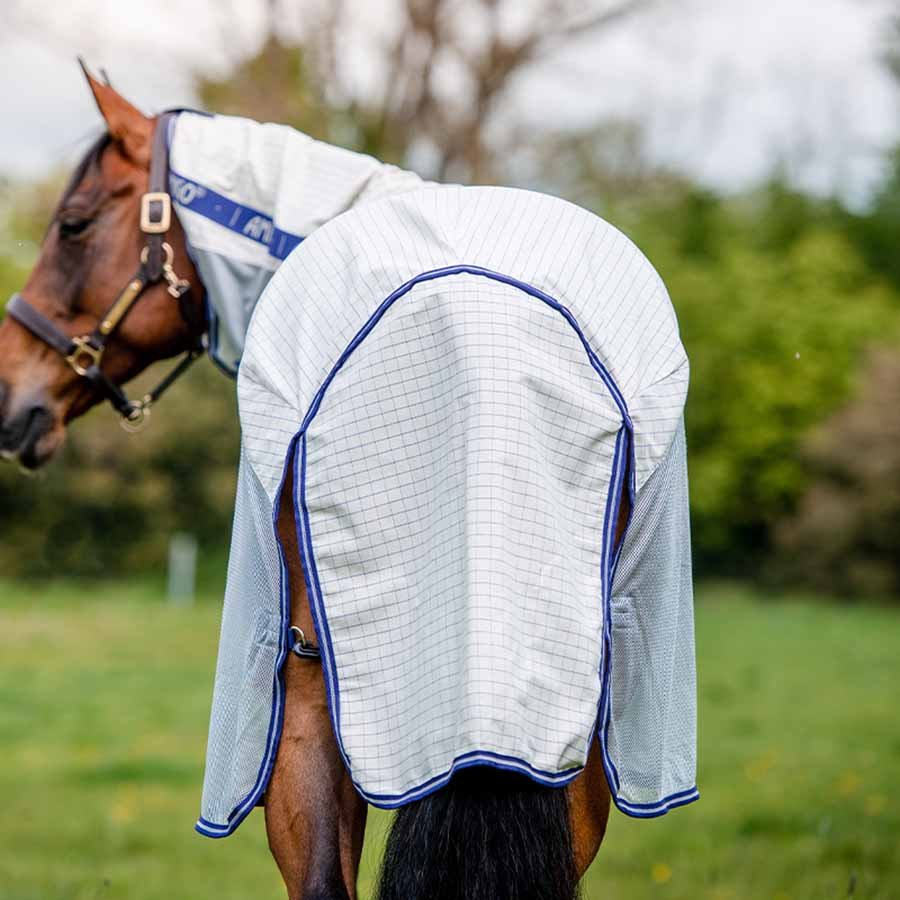 Vliegen- en zomerdeken Amigo Airflow Plus Wit/Grijs/Blauw