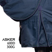Winterdeken met hals Turnout 300g 600D Marineblauw Winterdeken met hals Turnout 300g 600D Marineblauw