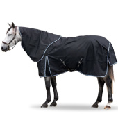 Regendeken met hals Turnout Plus 50g 1200D Zwart Regendeken met hals Turnout Plus 50g 1200D Zwart